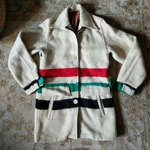 Vintage Wool Blanket Coat XS
